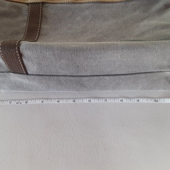 Eco-Made Vegan Canvas & Denim Zippered Medium Tote - Picture 9 of 10
